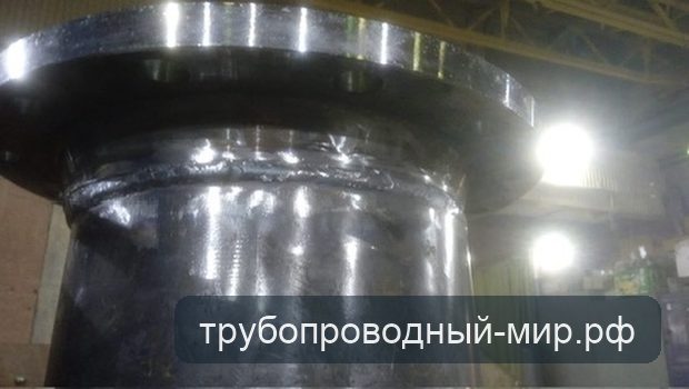 Патрубок с приварным фланцем: обработка плоскостей